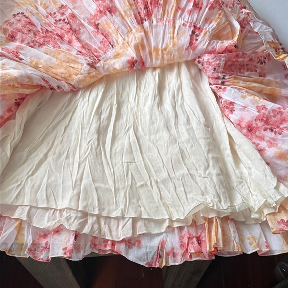 Anthropologie Red and Yellow Floral Maxi Dress - Picture 9 of 11